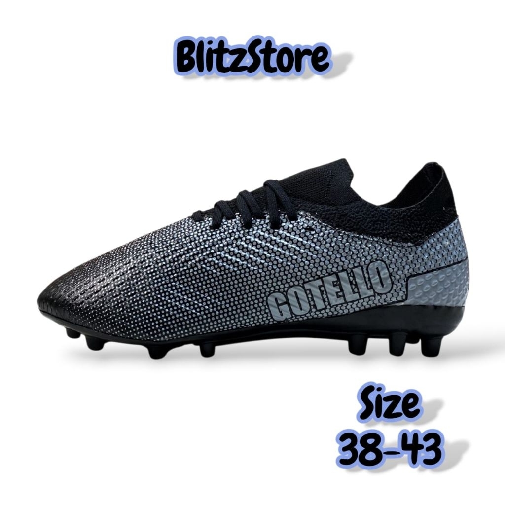 Sepatu Bola Gotello Reacto Black Kualitas Original Brand Lokal