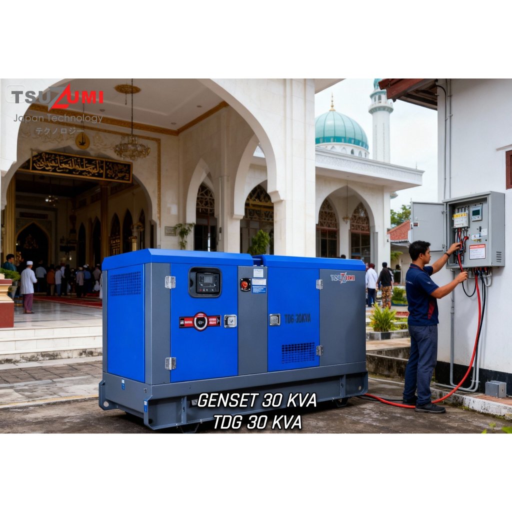Genset Diesel 30 KVA Silent 3 Phase Tsuzumi TDG 30 KVA Japan Technology Surabaya