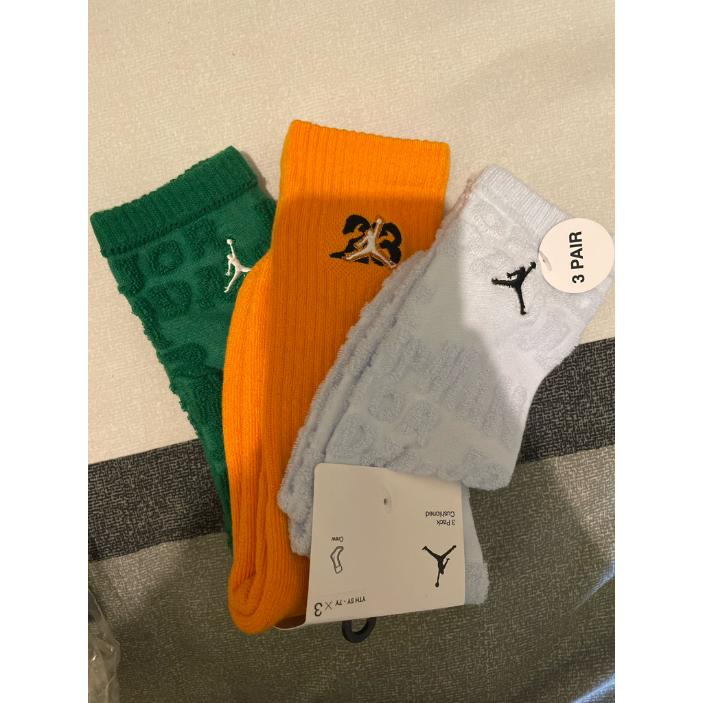Kaos Kaki Nike Jordan Original 3 pair cushioned crew type