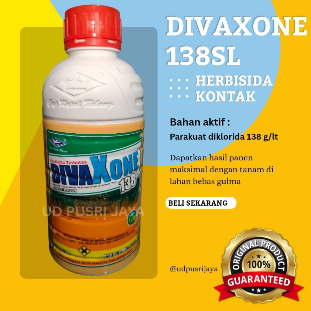 Herbisida Kontak | Obat rumput gulma paling ampuh DIVAXONE 1Lt