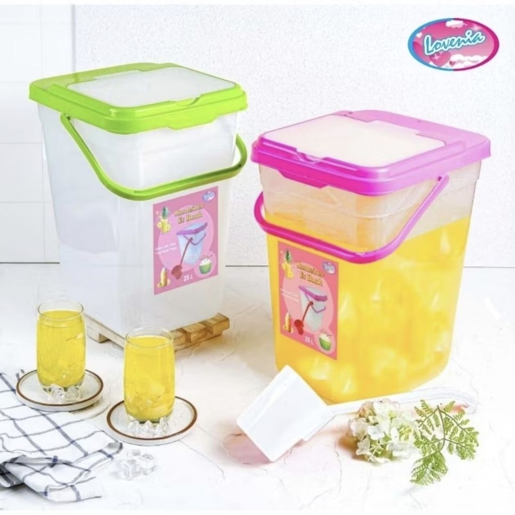 Lovenia - Toples Es Buah + Gayung 15 Liter Dan 25 Liter / Aquarium Es Co