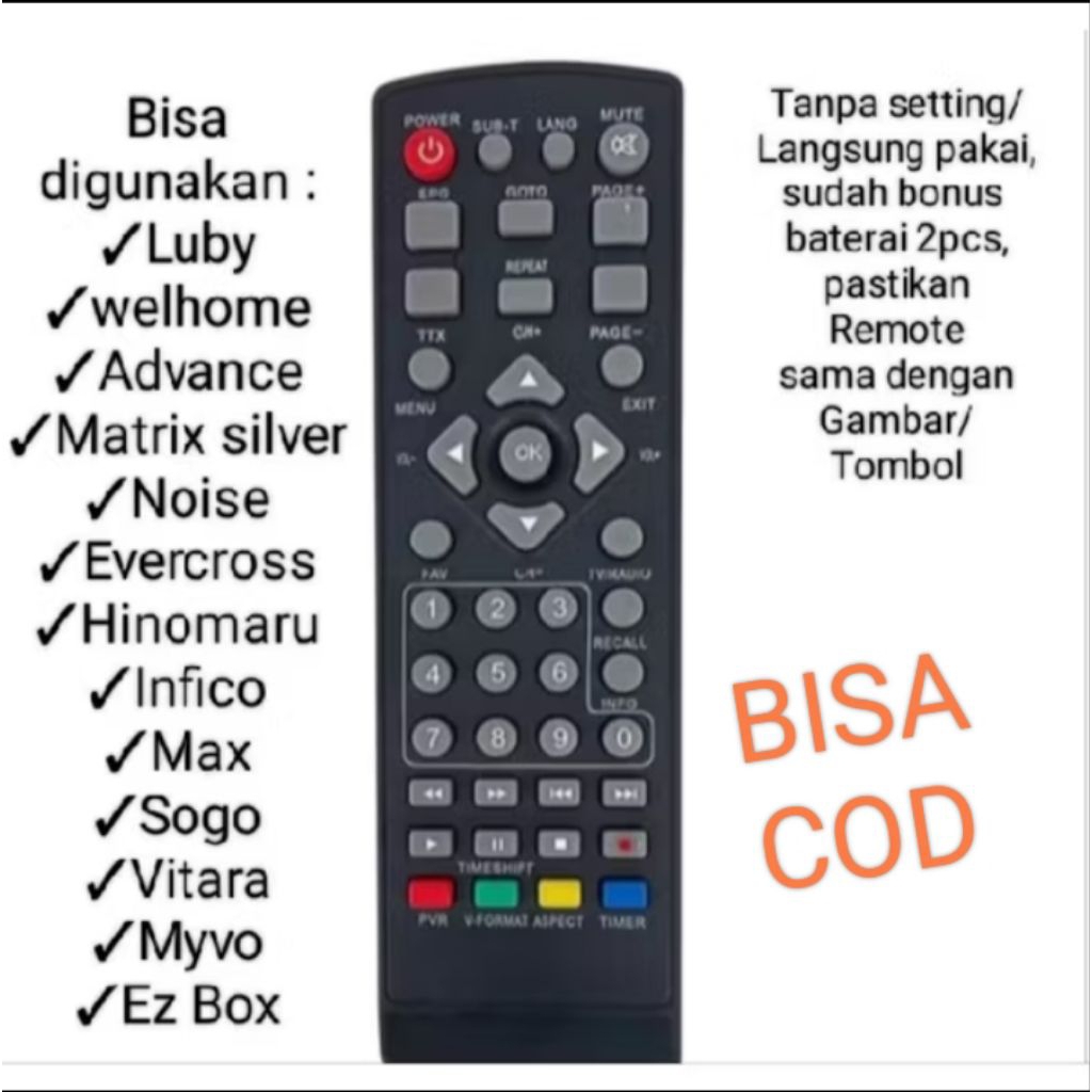 Remote STB Universal Luby Advance Evercoss