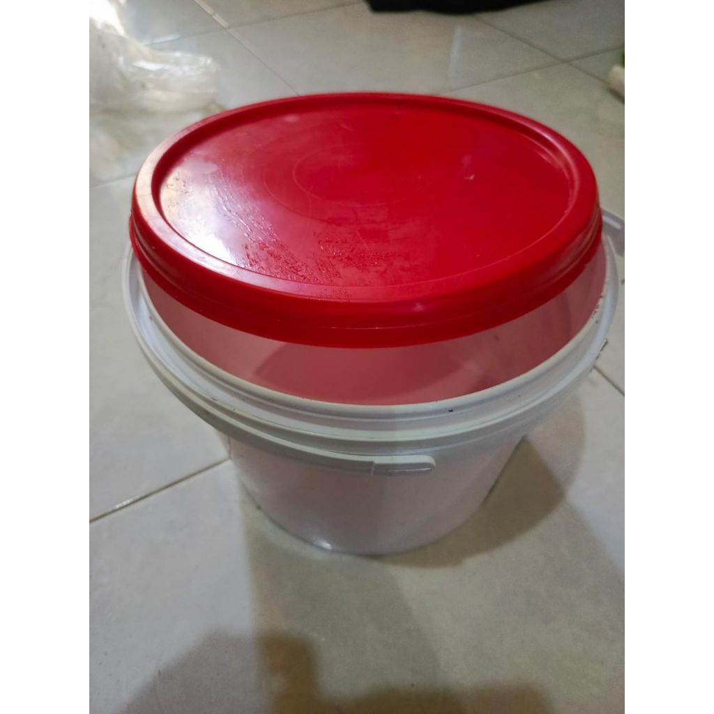 Ember bekas Glaze Bulat 5Kg + Tutup