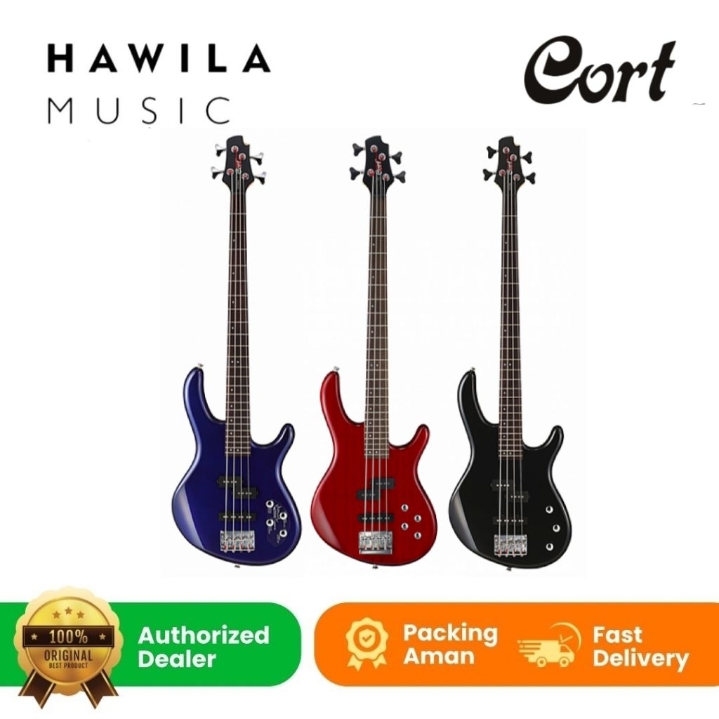 Gitar Bass Aktif 4 String CORT BASS ACTION IV 4 BK BM TR Original Cort