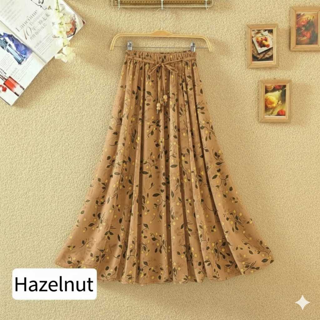 Bella Rok Panjang Promo Korea Bunga Premium || Rok Korea Premium Motif Bunga Promo TYB