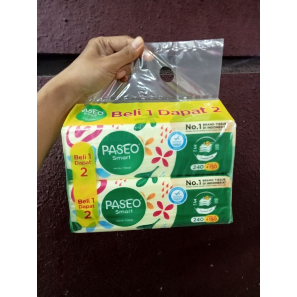 TISSU PASEO GO SMART  240+150 sheets (isi 2box) 3PLY