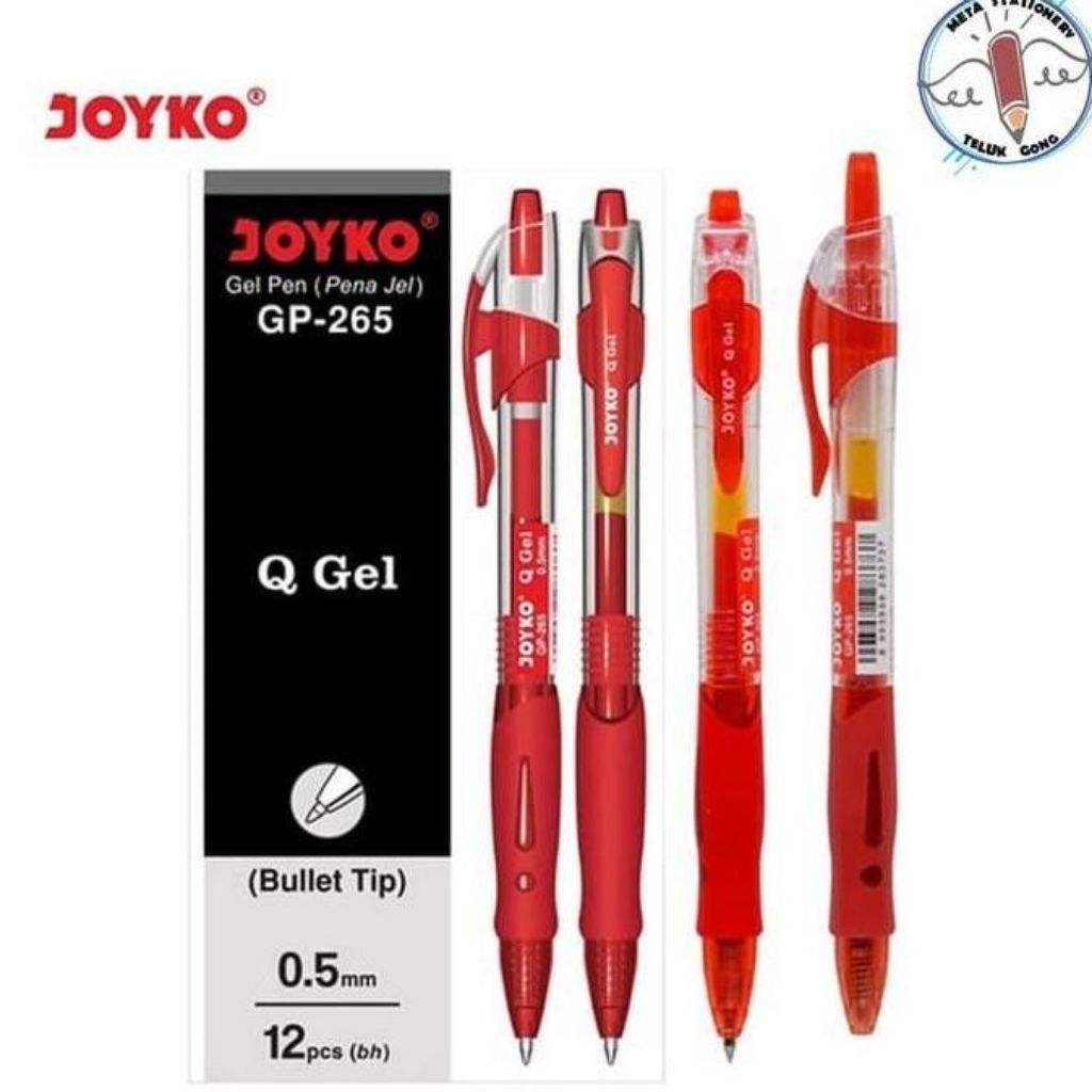 JOYKO PULPEN GP-265 Q GEL MERAH//PULPEN GEL//PULPEN JOYKO