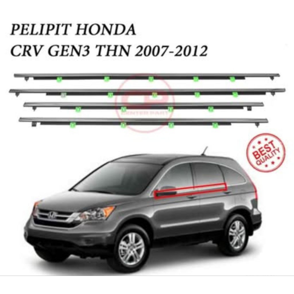 Pelipit Kaca Bagian Luar Honda CRV gen 3