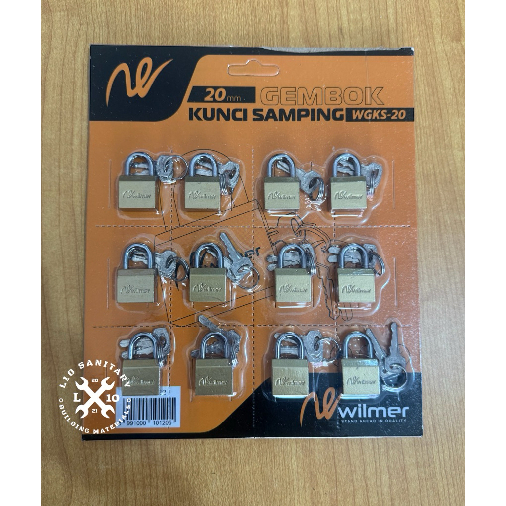 WILMER Gembok Koper SAMPING 20mm / Gembok Kunci Samping Kuning 20mm