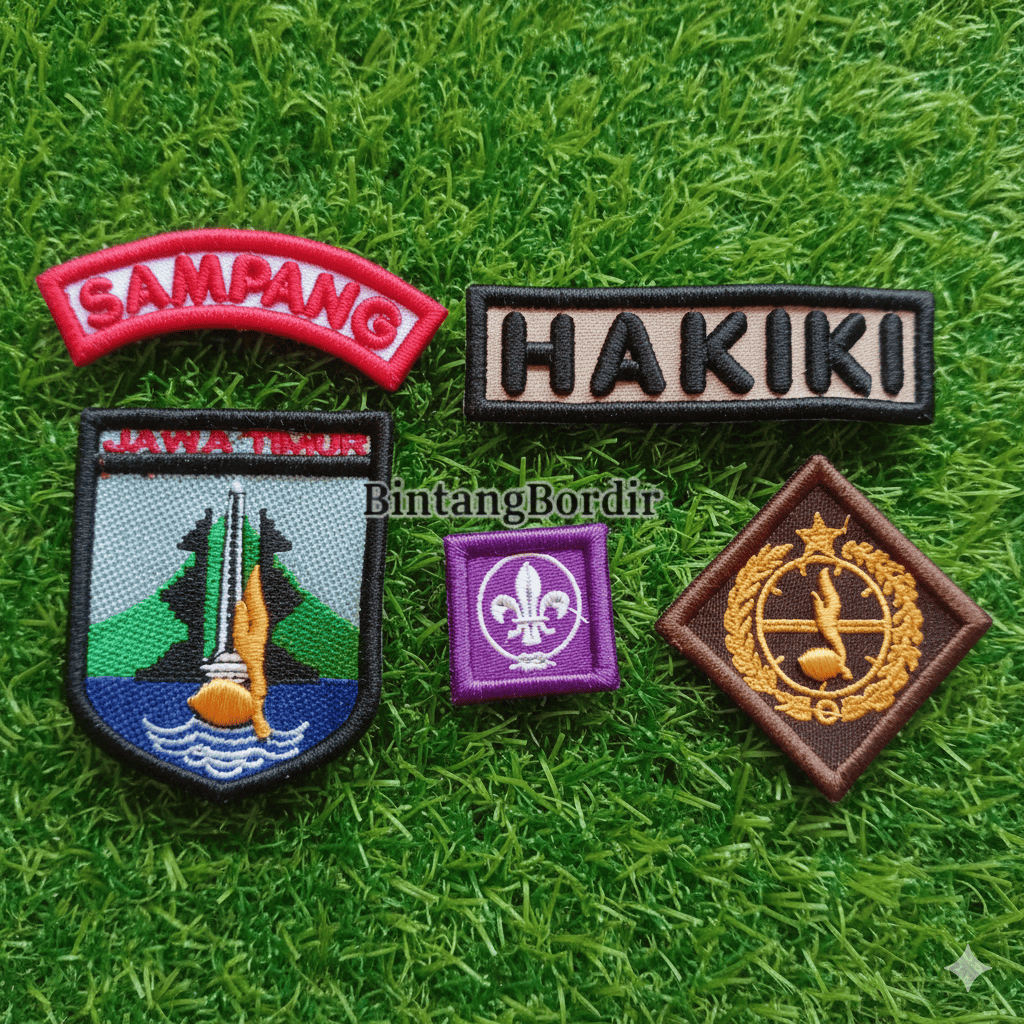 "1 HARI JADI" Atribut Seragam Pramuka  Jawa Timur Bordir Timbul