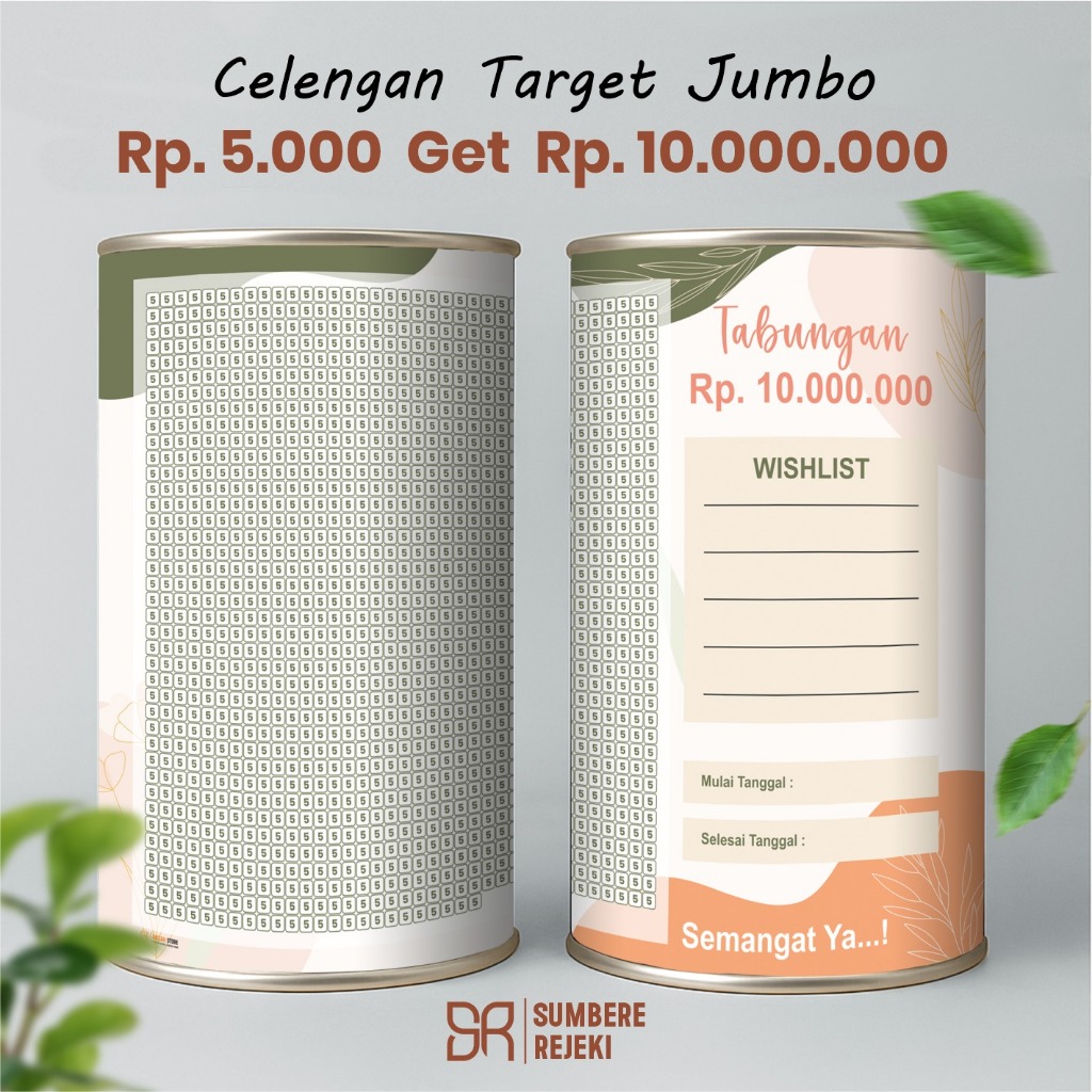 CELENGAN TARGET JUMBO BUKA TUTUP PERMANEN NABUNG 5 RIBU TARGET 10 JUTA