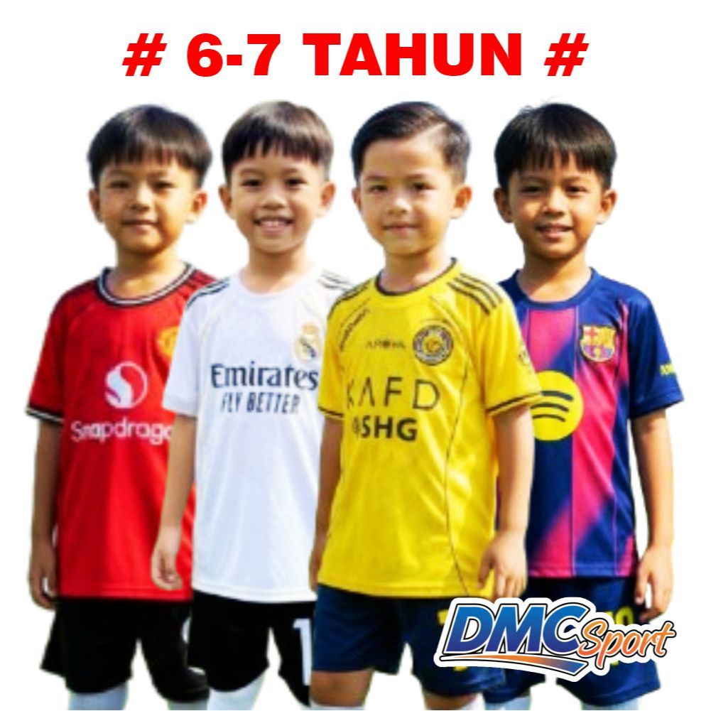 SETELAN BAJU BOLA ANAK 6-7 TAHUN / JERSEY SEPAKBOLA FUTSAL ANAK (SIZE - #18)