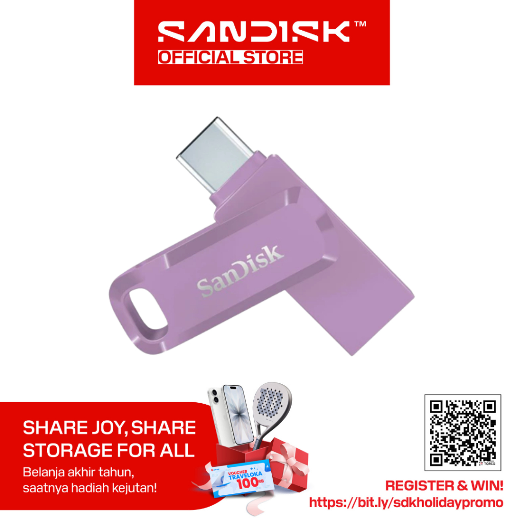 SANDISK Ultra Dual Drive GO OTG Type-C 64GB USB 3.2 - Lavender