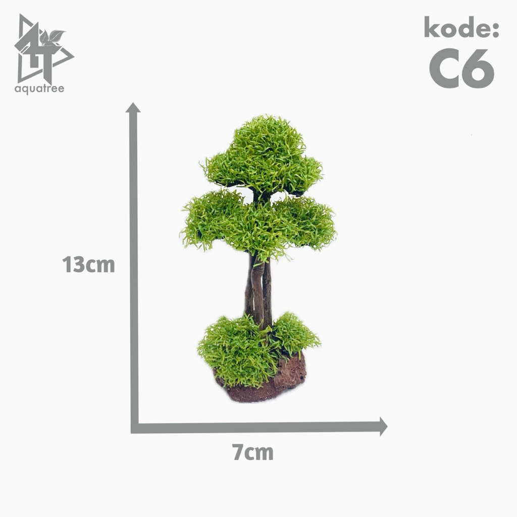 bonsai mini aquascape rumput sintetis untuk aquarium ukuran 10x15cm || gratis packing dan bergaransi