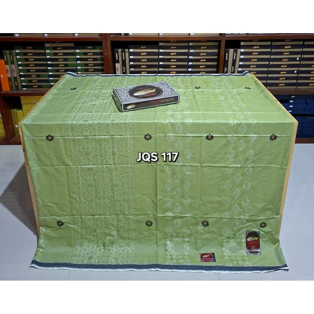 SARUNG ATLAS JAGUARD ( JACQUARD ) SILVER FULL TIMBUL SONGKET / ATLAS PREMIUM JACQUARD / JAGUAR SILVE