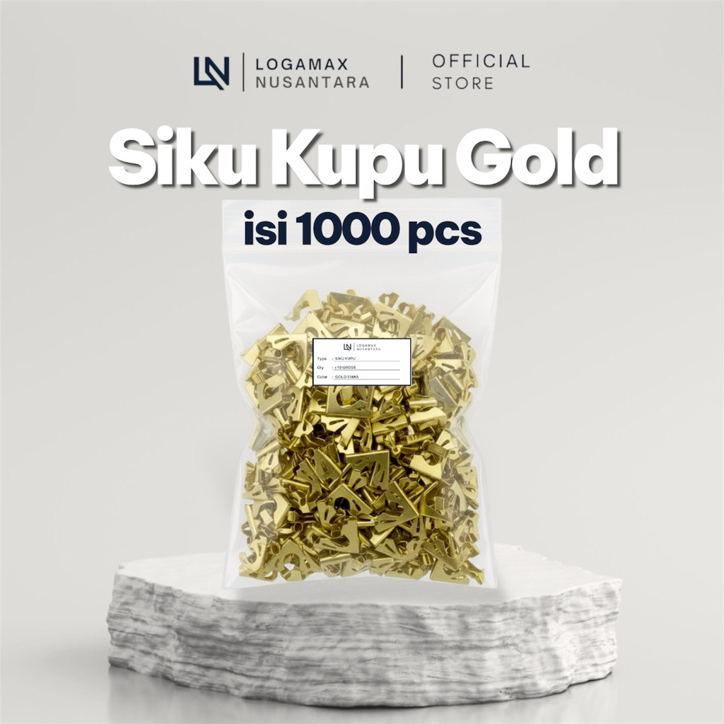 (±1.000 PCS) SIKU KUPU EMAS / SIKU KEMBANG / SIKU SUDUT BUKU / SIKU BUKU YASIN / EMAS / GOLD / GROSI