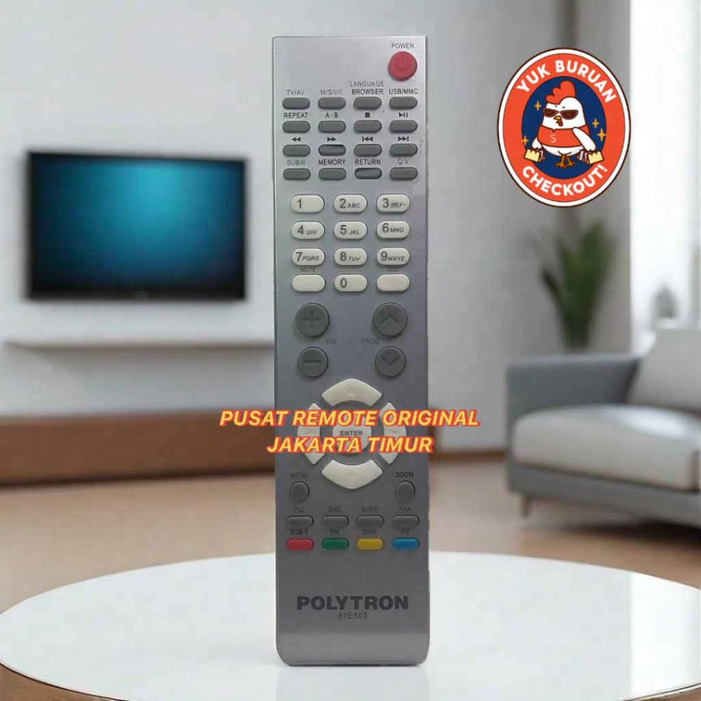 REMOTE REMOT TV POLYTRON LED LCD 81E503 SERI TV PLM ORIGINAL