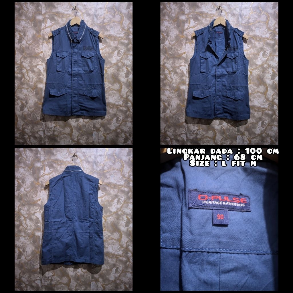 Rompi Parka Military M65 Warna Biru second Original.