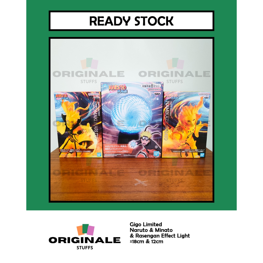 Banpresto Naruto Shippuden Uzumaki Naruto & Namikaze Minato Gigo Limited Figure Japver Original