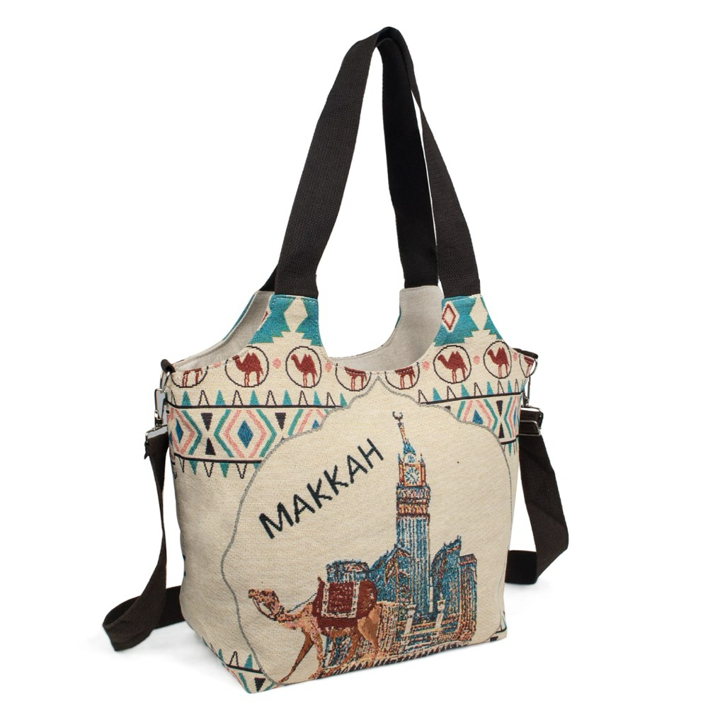 Tas kanvas TENTENG SLEMPANG gift souvenir - Kanvas gajah - Kanvas mekkah - TKF.286