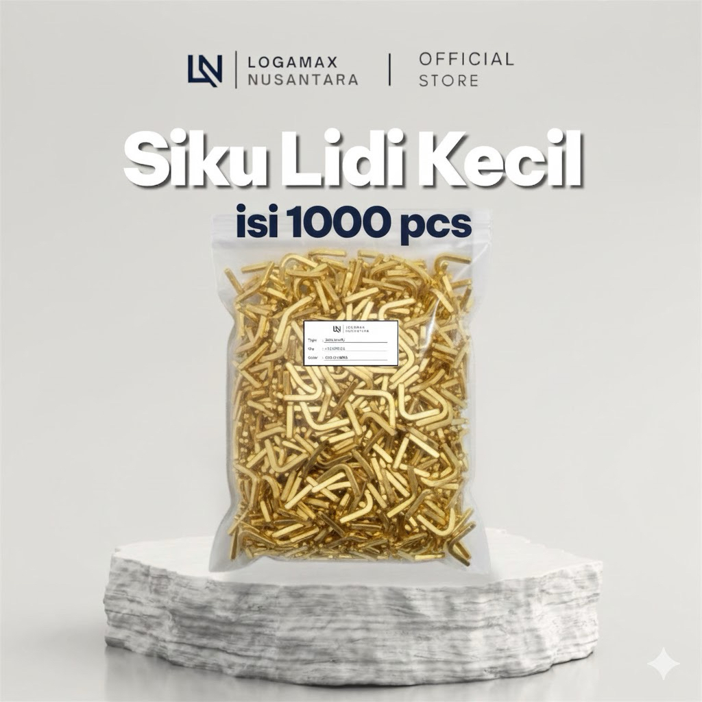 (±1.000 PCS) SIKU LIDI KECIL EMAS LOGAMAX/ SIKU SUDUT BUKU / SIKU BUKU WISUDA / SIKU BUKU YASIN / SI