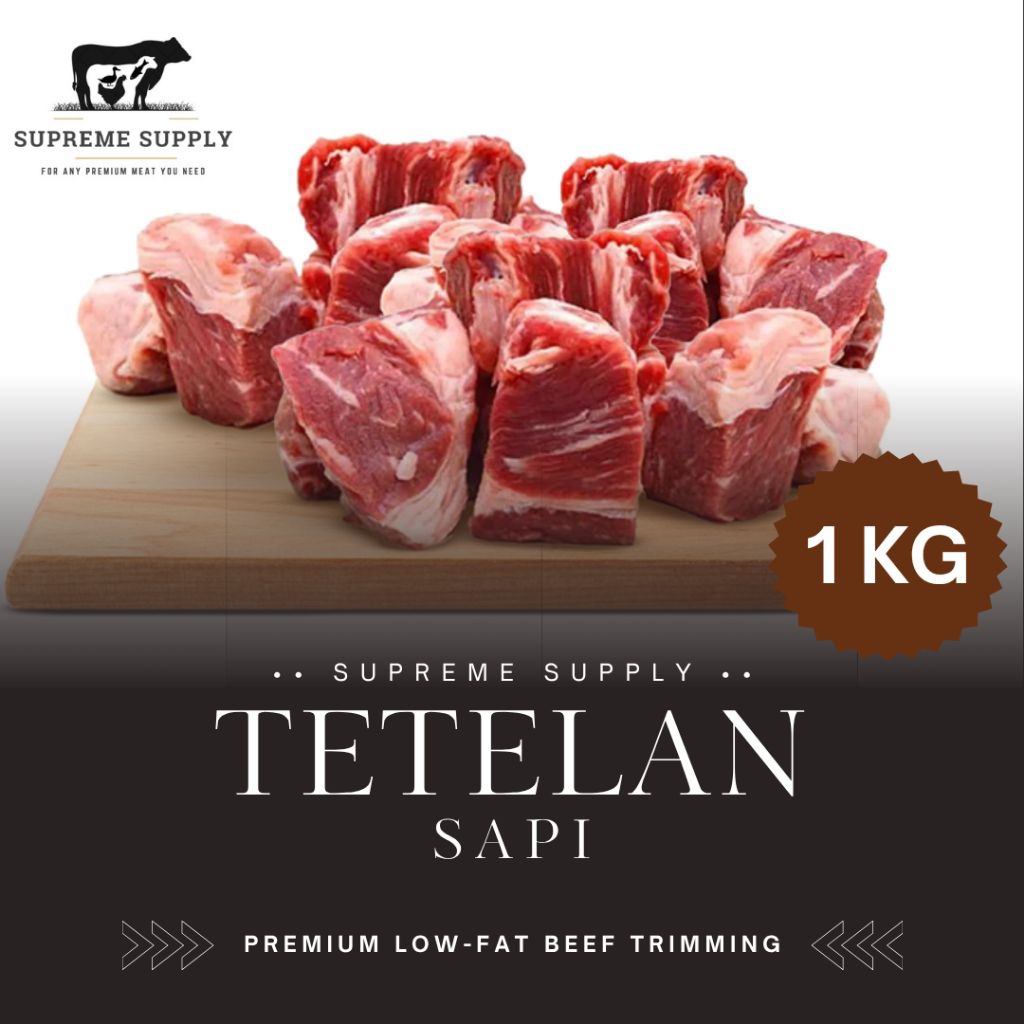 PREMIUM Trimming Tetelan Daging Sapi Rendah Lemak 1 kg | Fresh Halal Organic Beef Trimming | Ikan Da