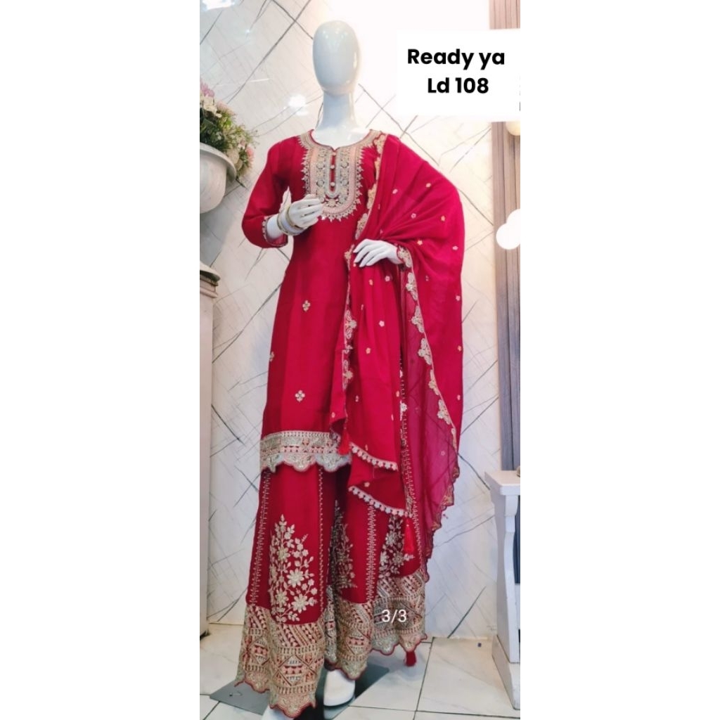 KURTI SET SHARARA INDIA CETAR MEWAH/CEK VIDEO DETAILNYA