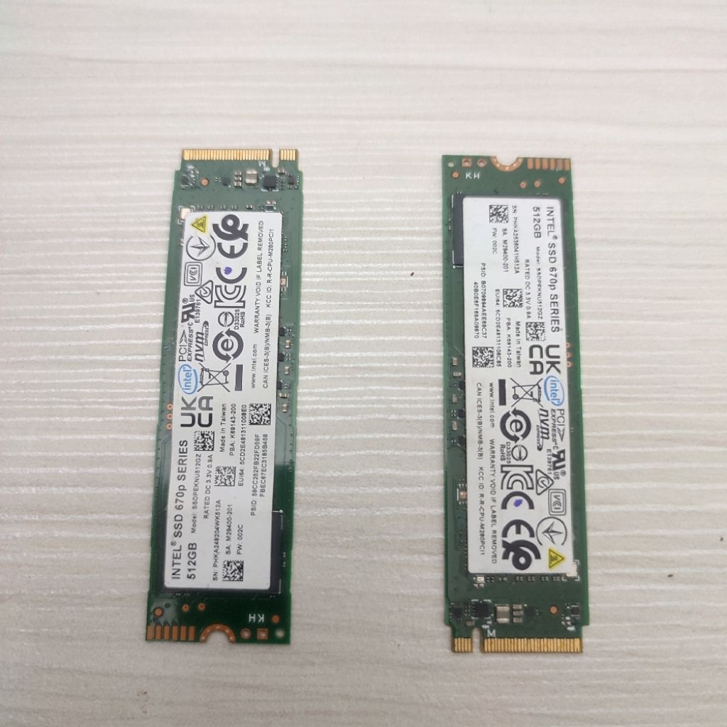 SSD Intel 670p Series 512GB NVMe M.2 copotan laptop 100%