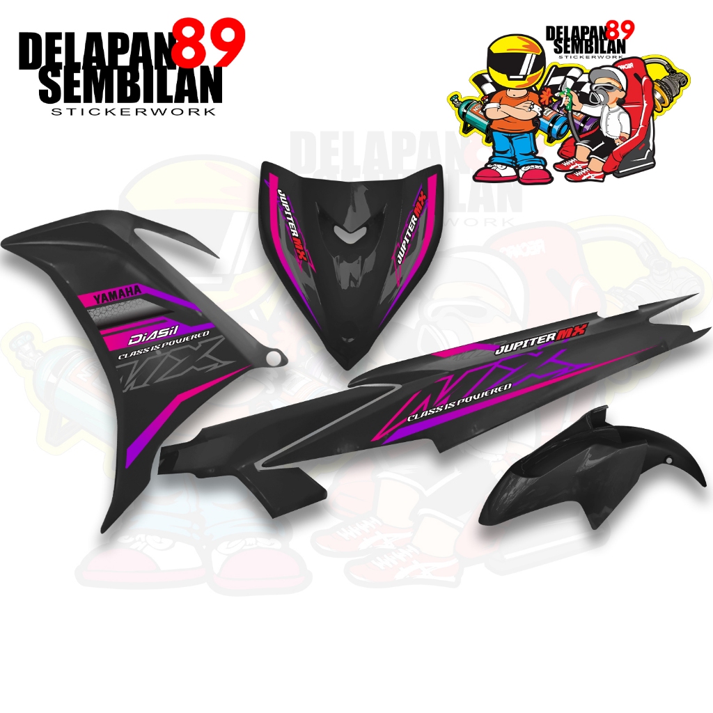 Striping Jupiter Mx New 135 Variasi Striping Bahan Vinyl Transparan Motif Variasi Mx New