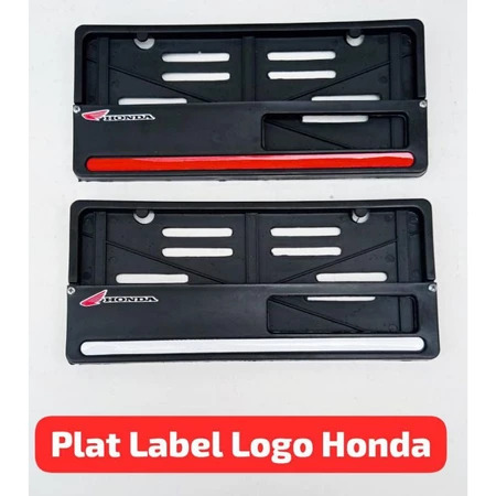 Dudukan Tatakan Rumah Cover Plat Nomor Motor List Label Ori Reflektif Logo Honda Universal beat vari
