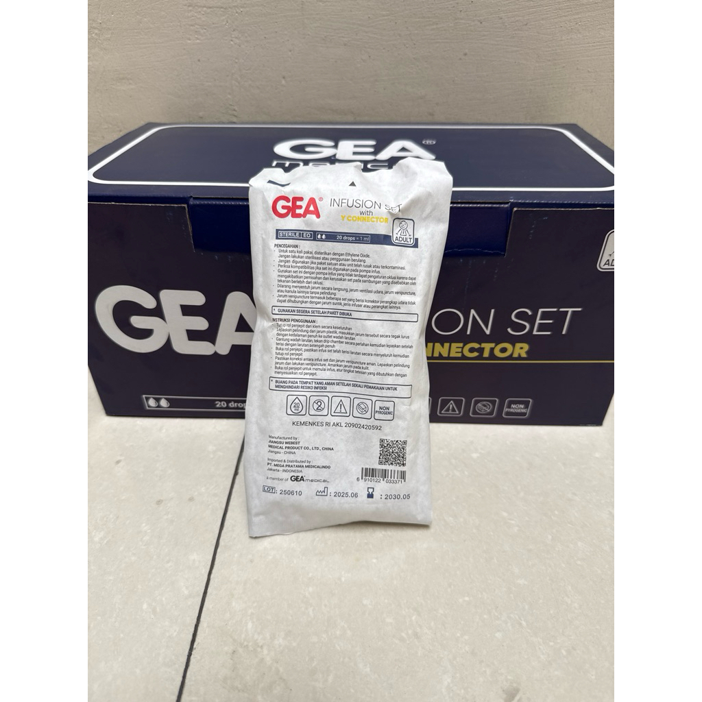 Infusion Set With Y Connector Gea Selang Infus Set Y Type Sterile