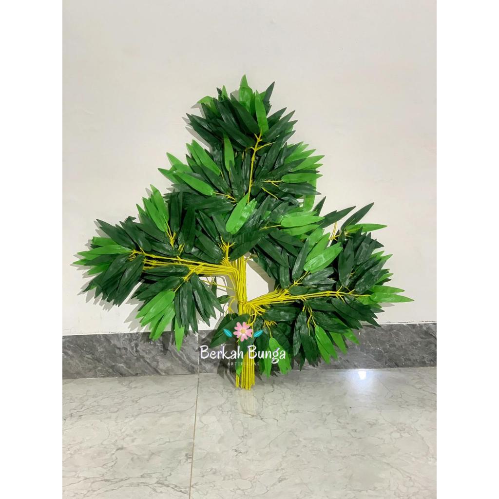 Daun bambu artifical hiasan - daun artificial hiasan - daun bambu plastik - daun dekorasi