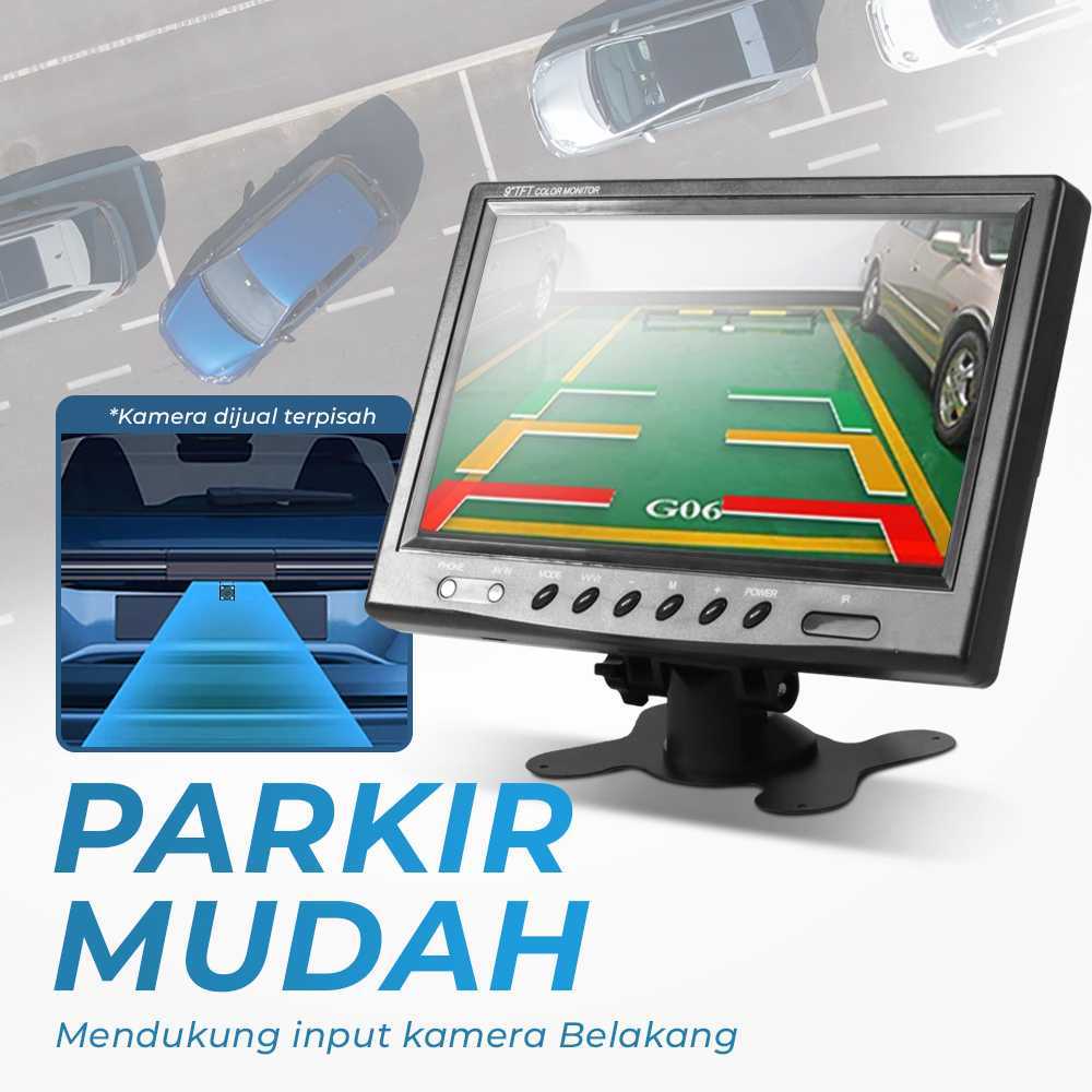 Threecar Monitor Parkir Mobil Rear View TFT MP3 Player TV 9 Inch - 920SA