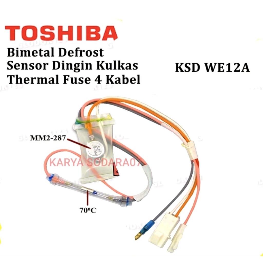 DEFROST FUSE KULKAS THOSIBA 2 PINTU - DEFROS PANAS DINGIN BIMETAL KULKAS