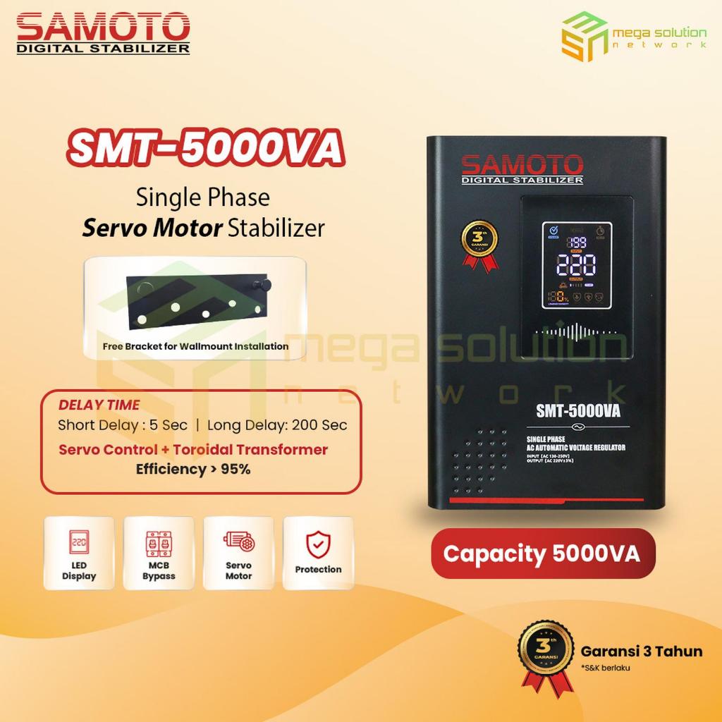 SAMOTO Stabilizer 5000VA Listrik Single Phase SMT5000