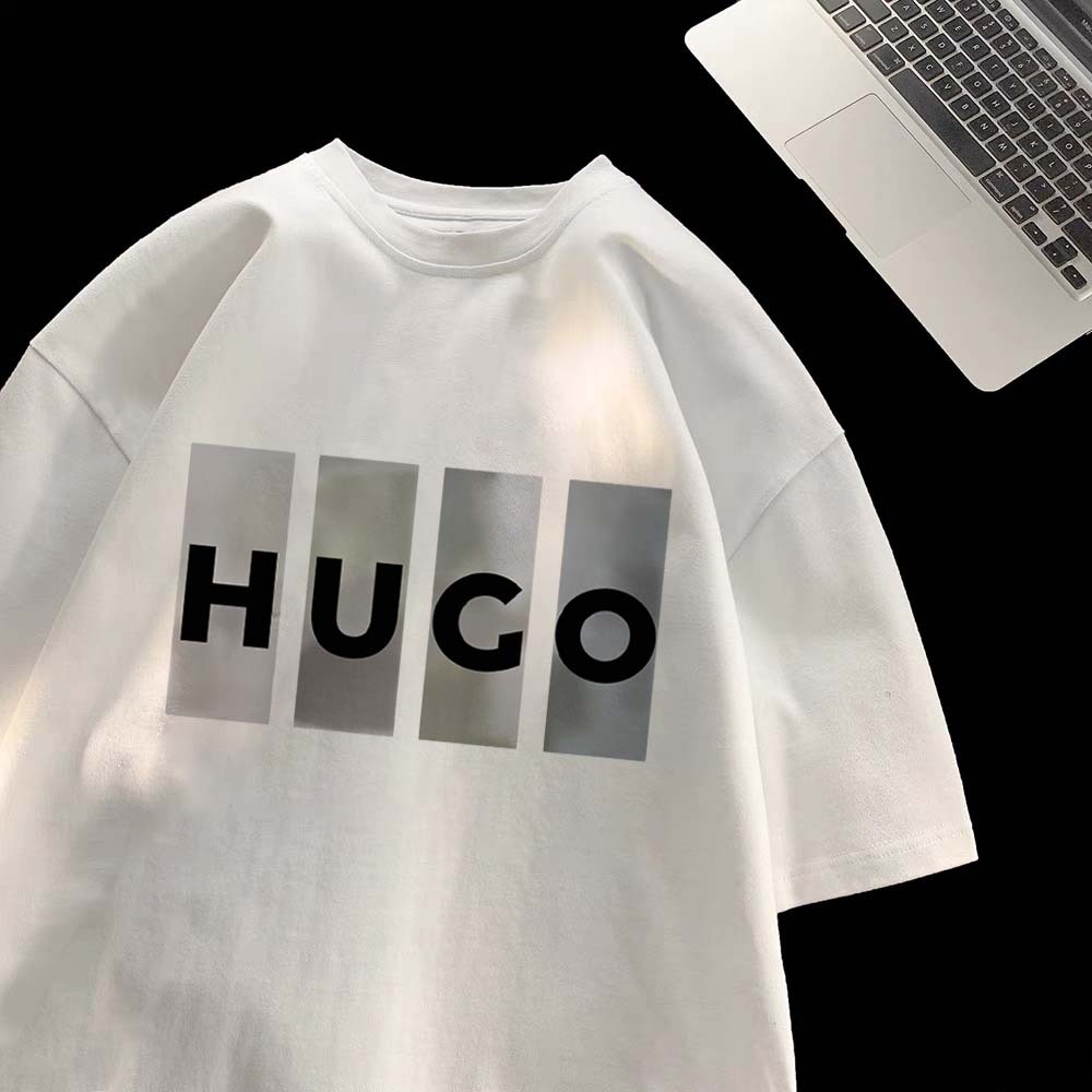 YUYU STUDIO Pola garis vertikal perak bergaya HUGO | Kaos Wanita Distro Original 100% | Kaos Wanita 