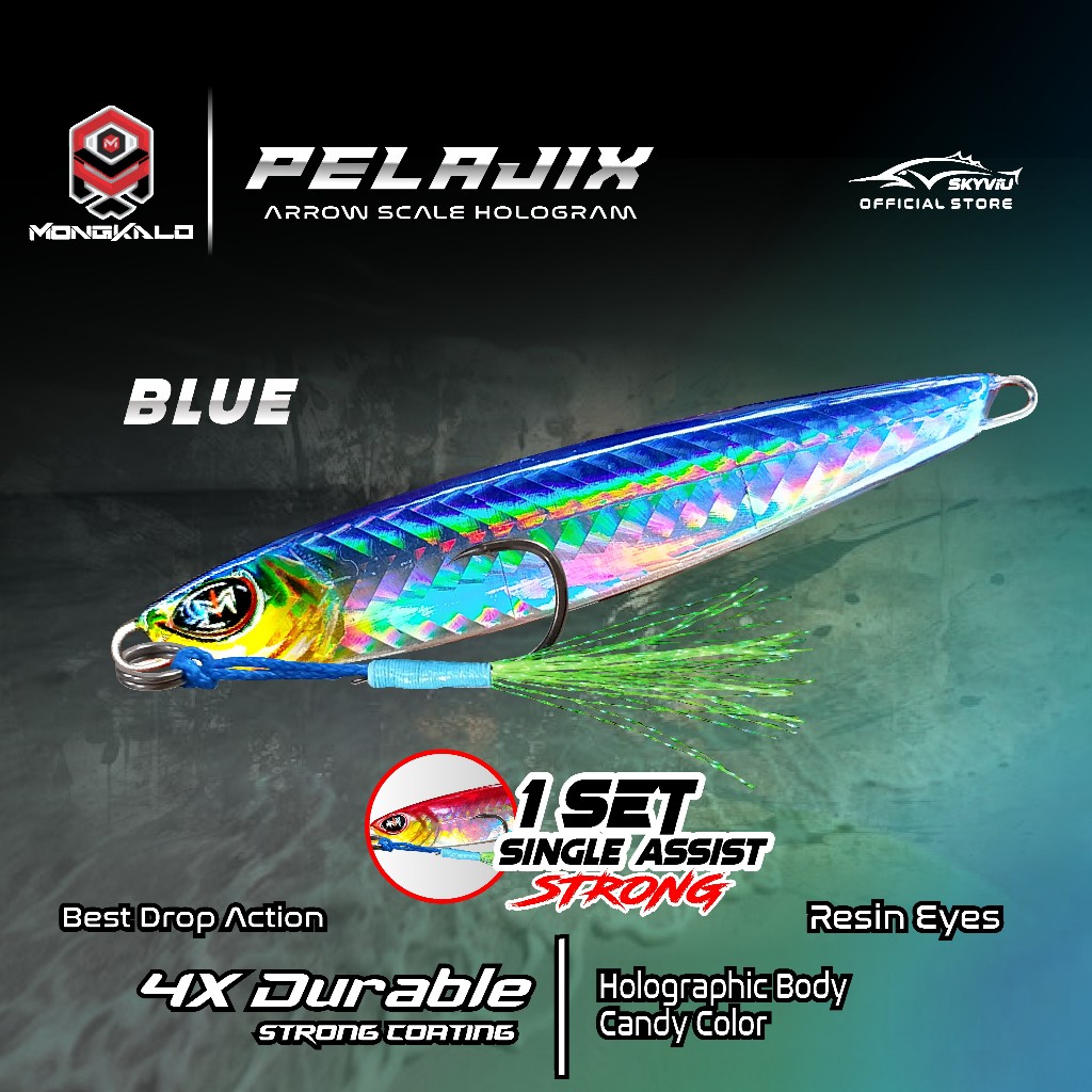 Mongkalo Pelajix Panah noGID noMotif Candy 40 Biru