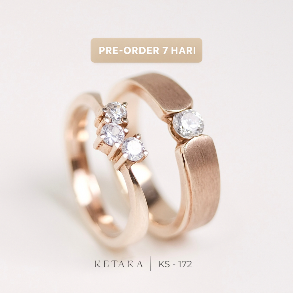 Cincin Kawin Tunangan Cincin Tunangan Cincin Couple Perak Silver Ketara Jewelry