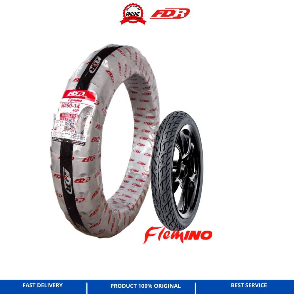 Ban 80/90-14 FDR Flemino Tubeless Ban Depan Matic Beat Scoopy