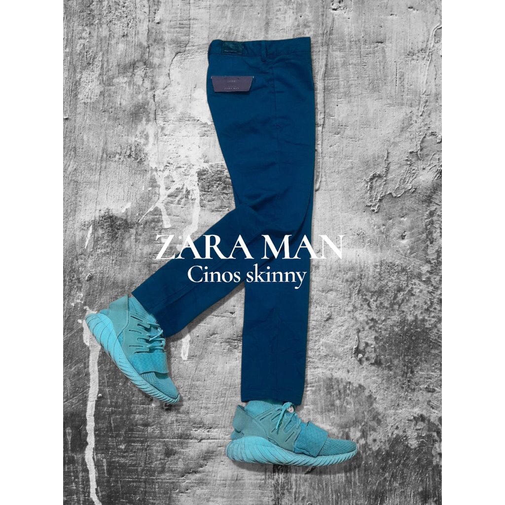 Chinos pants Zara Man keren bahan enak di pakai warna pekat second preloved