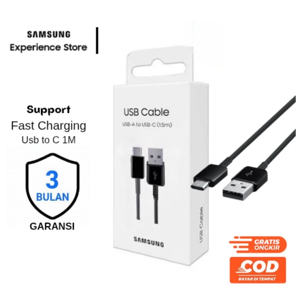 Kabel Data Samsung Usb Type C 15W Support Fast Charging 1M - Kabel Charger A11 A12 A13 A20 A30 A50 A