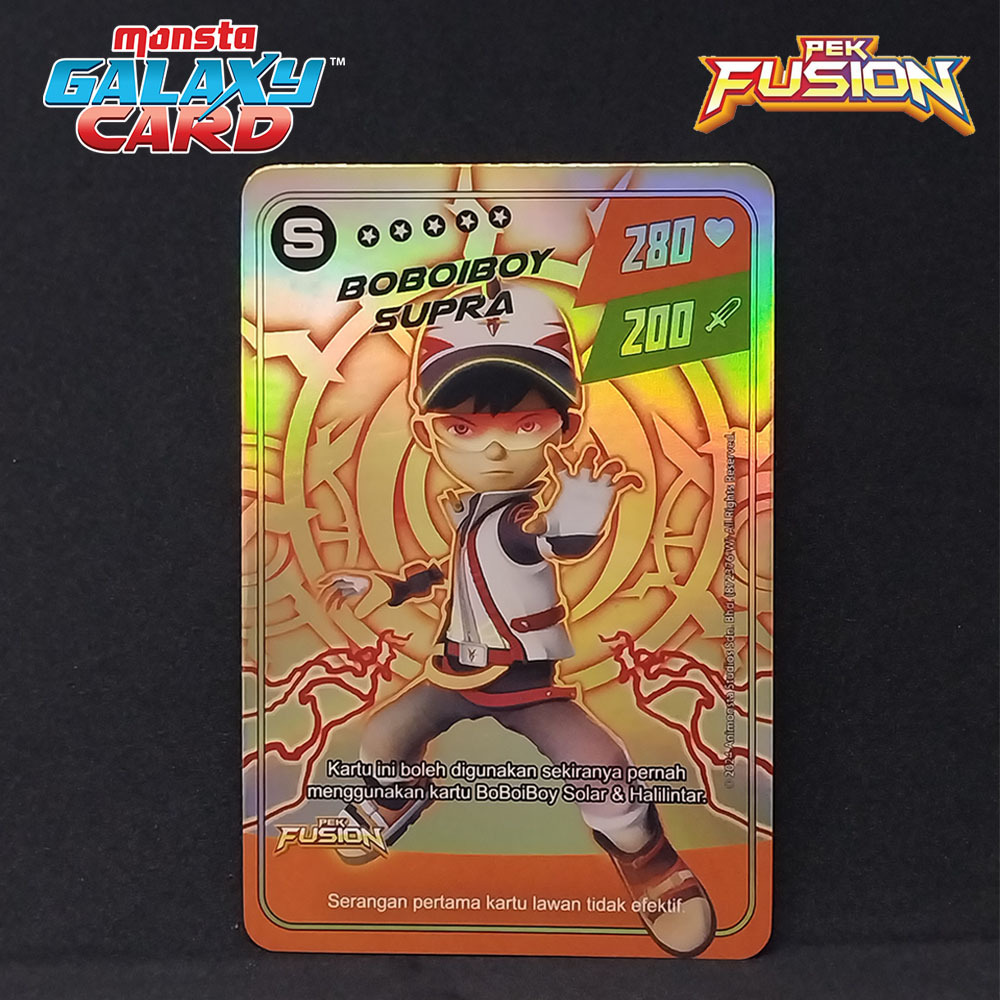 Kartu Boboiboy Monsta Galaxy Card Boboiboy Supra S Pek Fusion