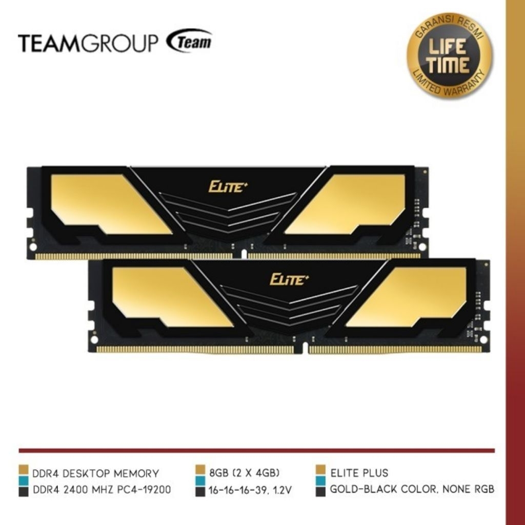 TEAM ELITE 2400Mhz DDR4 8GB ( 2 x 4GB )