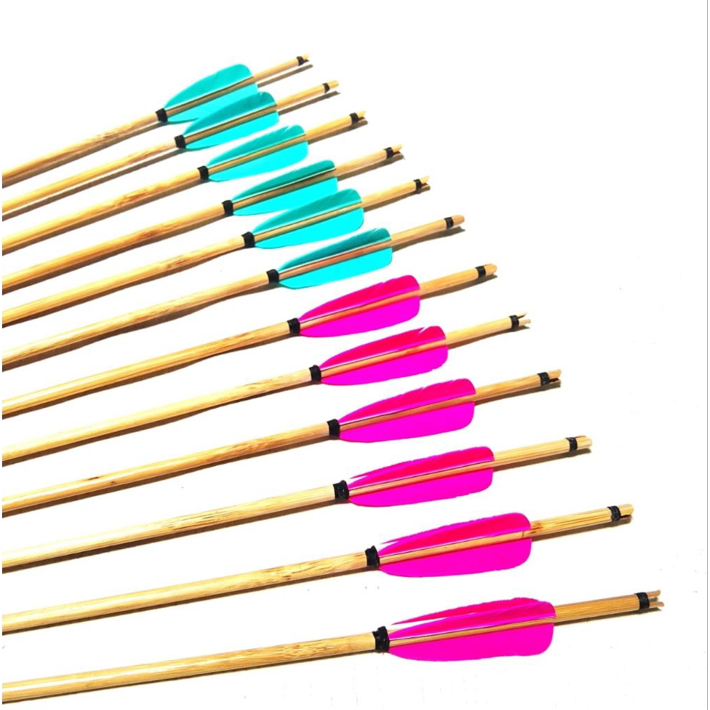 ARROW BAMBU DEWASA VANES BULU KALKUN IMPORT / 6 PCS