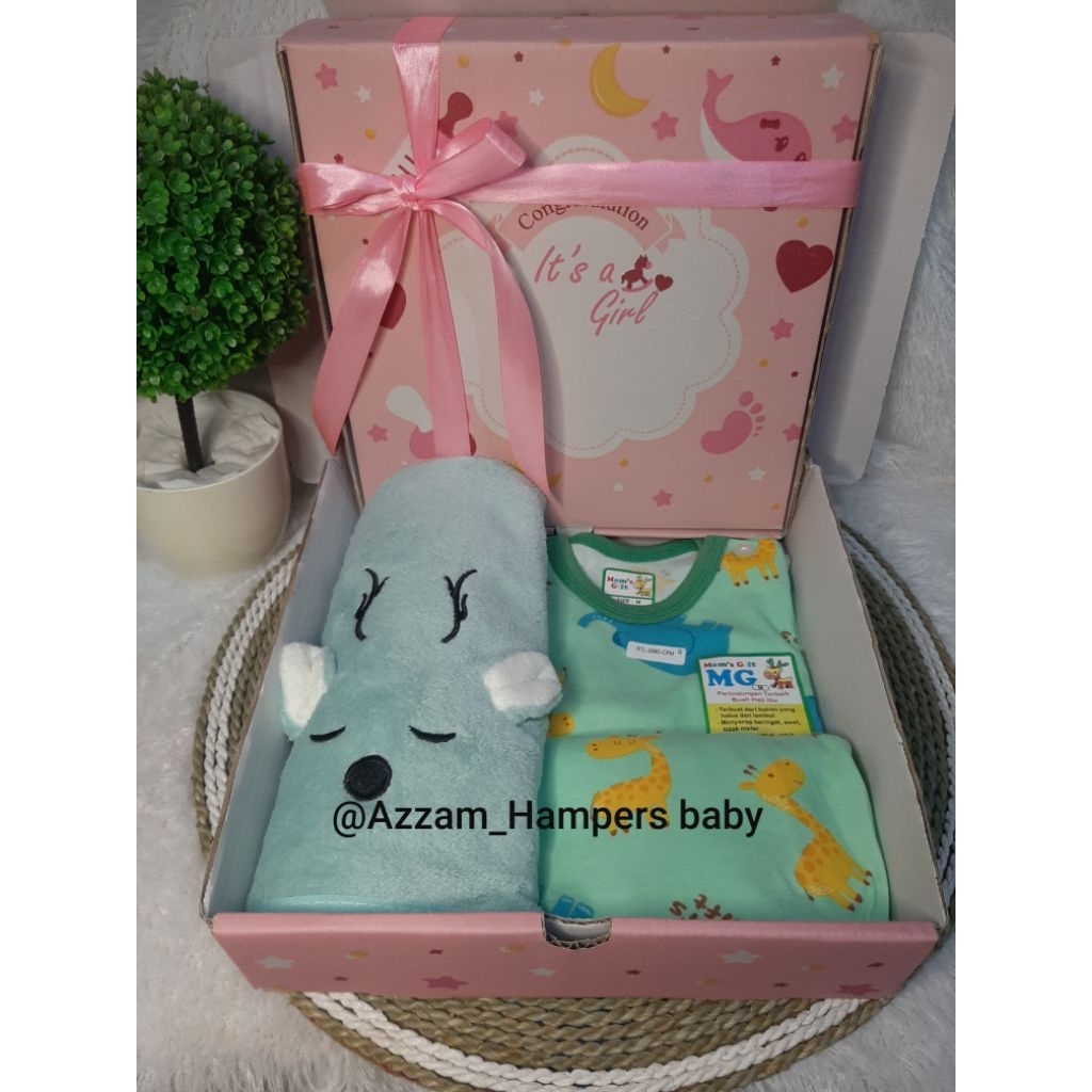 HAMPERS BAYI | KADO LAHIRAN BAYI | HANDUK MICROFIBER & BAJU MOMS GIFT