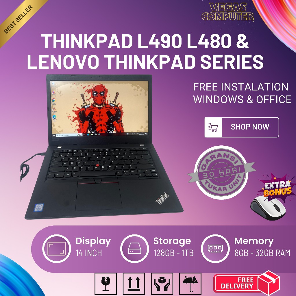 Lenovo Thinkpad L490 | L480 | L390 | L480 | E580 | E590| A285 Intel i7 / i5 / i3 | RYZEN 7 / 5 GEN 8