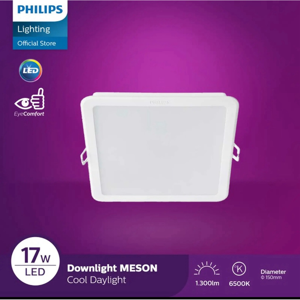 DOWNLIGHT PHILIPS LED 17W PETAK/ LAMPU TANAM PHILIPS LED 17W PETAK