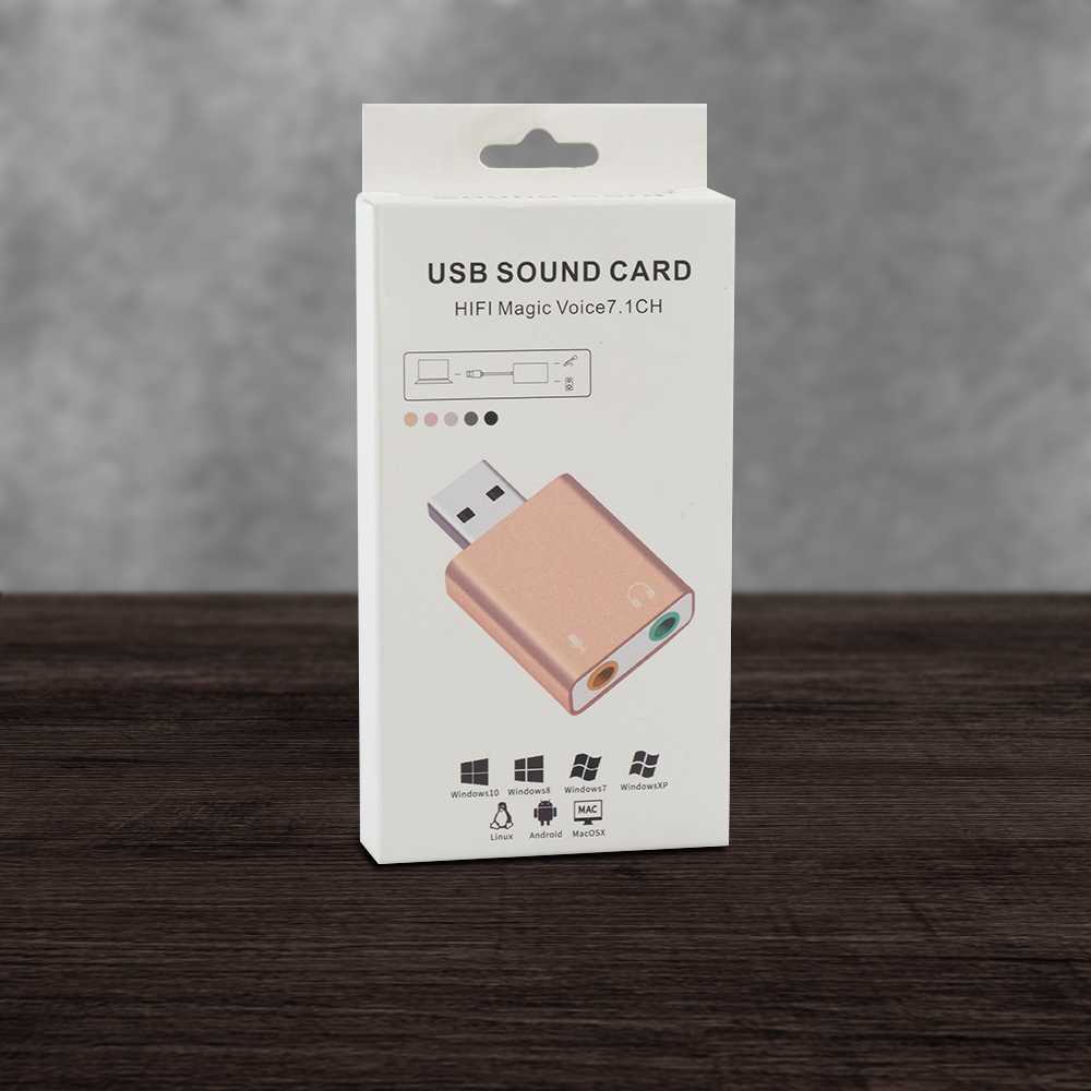 USB Sound Card Port Output Audio 3.5 mm Teknologi 3D Sound