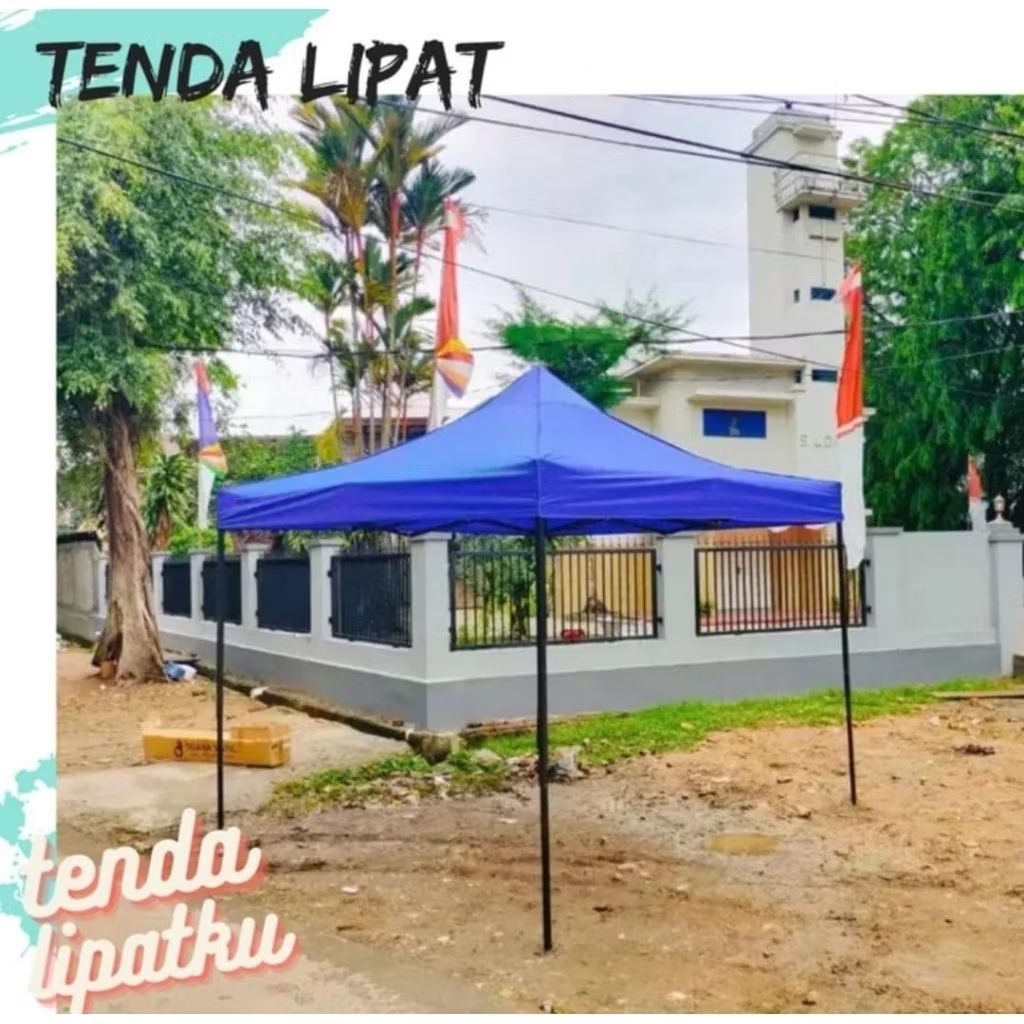 tenda lipat rangka biasa 2x2