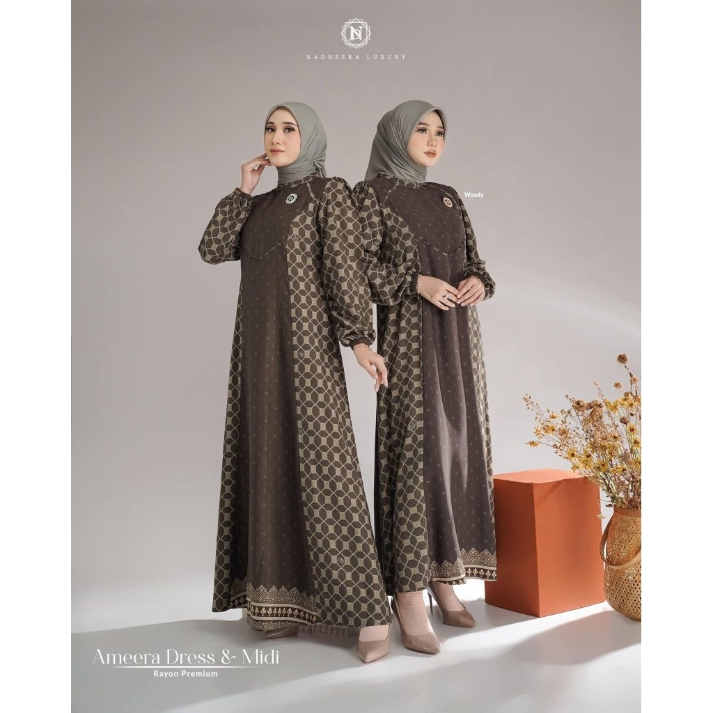 Ameera Series Dress dan midi New